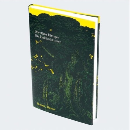 Schräg stehendes Buch Die Holländerinnen - Wald mit gelbem Himmel